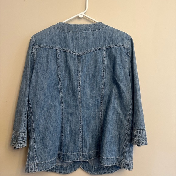 Christopher & Banks Button-Front Denim Jacket Size L - Picture 5 of 5